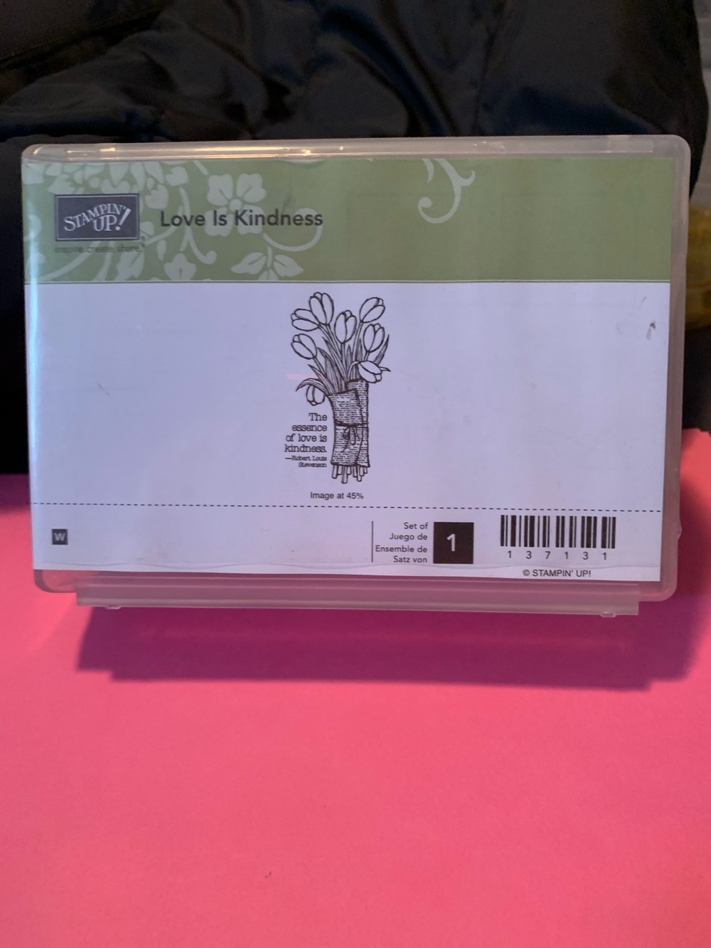 Stampin' Up! Love Is Kindness Stamp. New with Sticker Attached
